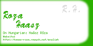 roza haasz business card