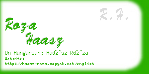 roza haasz business card